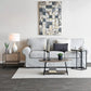 Square Wooden Side Table/End Table with Storage Shelf, Ashwood