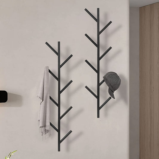 Coat Rack & Hat Rack - Wall Mounted (Black)