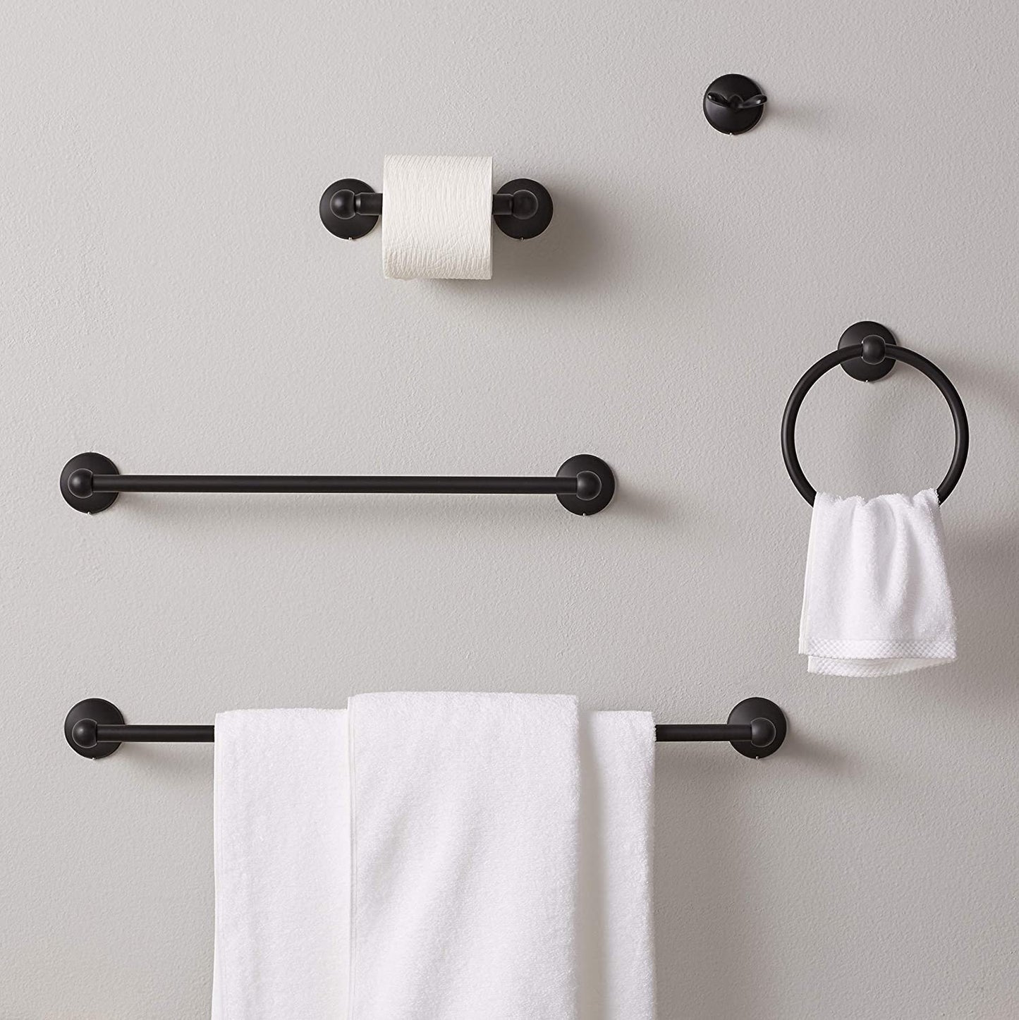 5-Piece Bathroom Set - Standard, Black