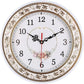 Silent Modern Quartz Flower Design Decorative Wall Clock Non-Ticking Digital 11-Inch Clock (White)