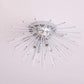 Sputnik Chandelier, 8-Light Flush Mount Ceiling Light for Bedroom, Living Room, Dining Room, Office (Silver)
