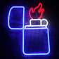 Lighter Shaped Neon Light Sign Blue Red Light Neon Sign Cool Cigarette Lighter Neon Light for Wall Decor Light for Internet Cafe Gaming Room Man Cave Decoration