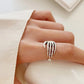 Vintage Skull Hand S925 Sterling Silver Open Band Ring for Women Girls Statement Adjustable Expandable Oxidized Gothic Skeleton Devil'S Talons Finger Pinky Rings Comfort Fit Unisex Personalized Jewelry