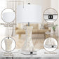 Set of 2 Touch Control Table Lamps with 2 USB Ports, Tall Bedside Nightstand Lamp for Bedrooms Living Room Reading Table, 3-Way Dimmable Coastal End Table Lamps, 2700K Warm White LED Bulb Included