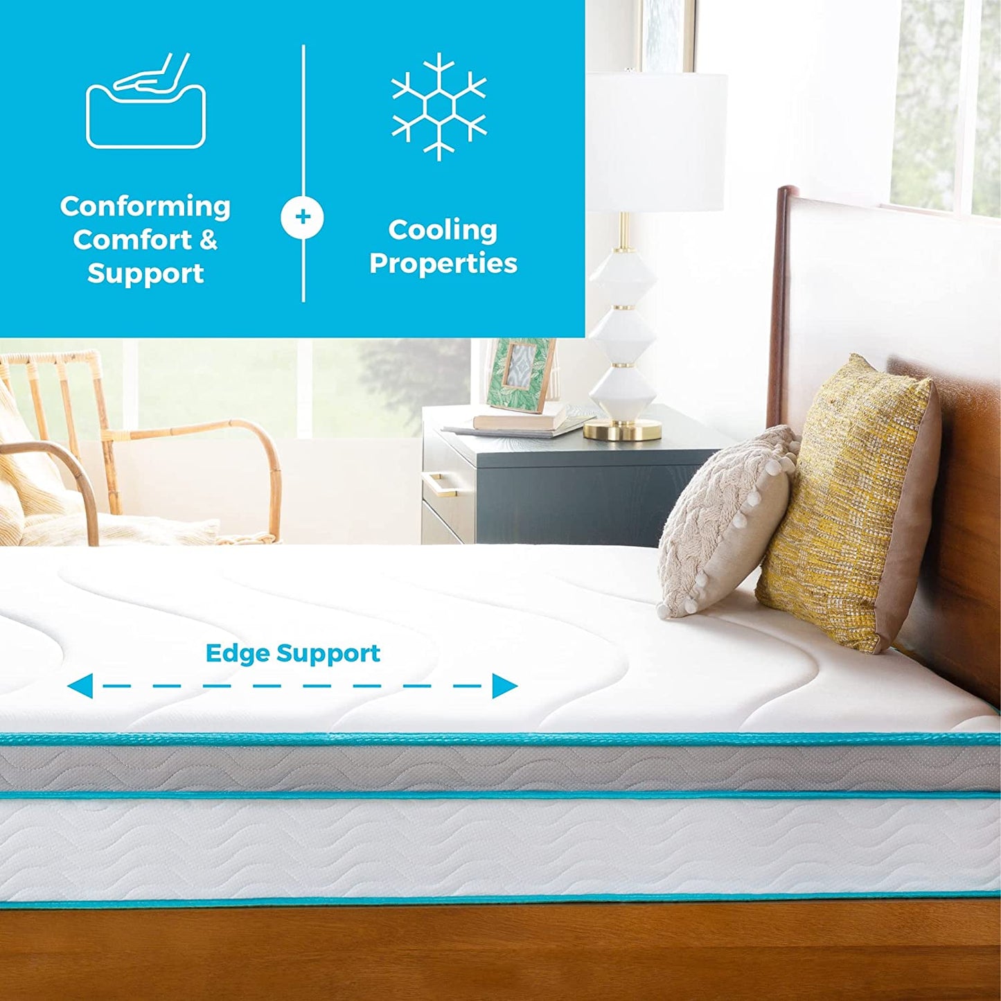 8 Inch Memory Foam and Innerspring Hybrid Mattress – Twin Mattress – Bed in a Box – Medium Firm Mattress