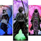 Demon Slayer Poster Anime Canvas Wall Art Kimetsu No Yaiba 5 Pieces HD Print Painting Tanjiro Nezuko Kamado Silhouette Decoration Pictures Modern for Living Bathroom Room Home Decor Unframed
