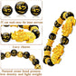 2 Pieces 12 Mm Feng Shui Bead Bracelet Chinese Bracelet with Hand Carved Black Amulet Bead Bracelet for Attracting Wealth and Good Luck