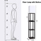 Floor Lamp with Shelves for Living Room, Shelf Floor Lamp with LED Grow Light, Wireless Charging Station, USB Port and AC Outlet, Modern Standing Light Column Lamp Tower Nightstand for Bedroom