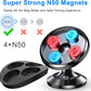 【2-Pack】Magnetic Phone Holder for Car, [ Super Strong Magnet ] [ with 4 Metal Plate ] Iphone Magnetic Car Mount for Cell Phone, [ 360° Rotation ] Universal Dashboard Car Mount Fits All Smartphones