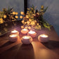 Wood Candle Holders for Votives and Tea Lights Candles Set of 6. Dining and Wedding Table Centerpieces for Receptions or Home Decor, İdeal for Handmade Shower Favors & Housewarming Gift