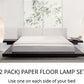 Diploma Paper Floor Lamp Set of 2 by LIGHTACCENTS - Paper Lamps - Rice Paper Floor Lamps - Paper Floor Lamps for Living Room Fits in Modern Room Decor 50 Inches Tall (Set of 2)