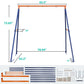 Kids Outdoor A-Frame Swing Stand Set, Large Frame Heavy Duty Steel All-Weather, Backyard Fun
