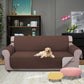 Sofa Cover Reversible Couch Cover for Dogs with Elastic Straps Water Resistant Furniture Protector for Pets Couch Cover for 3 Cushion Couch (Sofa, Coffee/Beige)