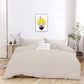 Duvet Cover Queen Beige 3 Pieces Set Solid Color Soft Cooling Double Brushed Microfiber 1800 Quality Comforter Cover with Zipper Clousre