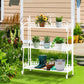 3 Tier White Foldable Metal Rack Storage Book Shelves Holder Kitchen Shelf RACK