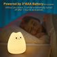 LED Cat Night Light for Kids, Cute Nursery Color Changing Kids Night Light with Tap Control, Battery Powered Squishy Silicone Soft Cat Lamp Christmas Gifts for Kids Baby Girls Boys Children Toddler