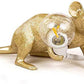 3 Pack Table Lamp Set Mouse Shape Resin Creative Desk Light Bedside Lamp Light Bedside Gift Decoration LED Bedroom,Study Room Home Room Decor (Gold)
