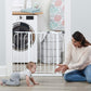 Easy Step 38.5-Inch Wide Walk Thru Baby Gate, Includes 6-Inch Extension Kit, 4 Pack Pressure Mount Kit, 4 Pack Wall Cups and Mounting Kit