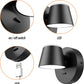 Wall Light LED Wall Sconce with On/Off Switch USB Charging Port 110 Volt Hardwired Wall Lamp 350 Rotatable up down Sconces Wall Lighting (Black)