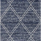 Roberge Diamonds Indoor/Outdoor Runner Rug, 2' 6" X 8', Blue