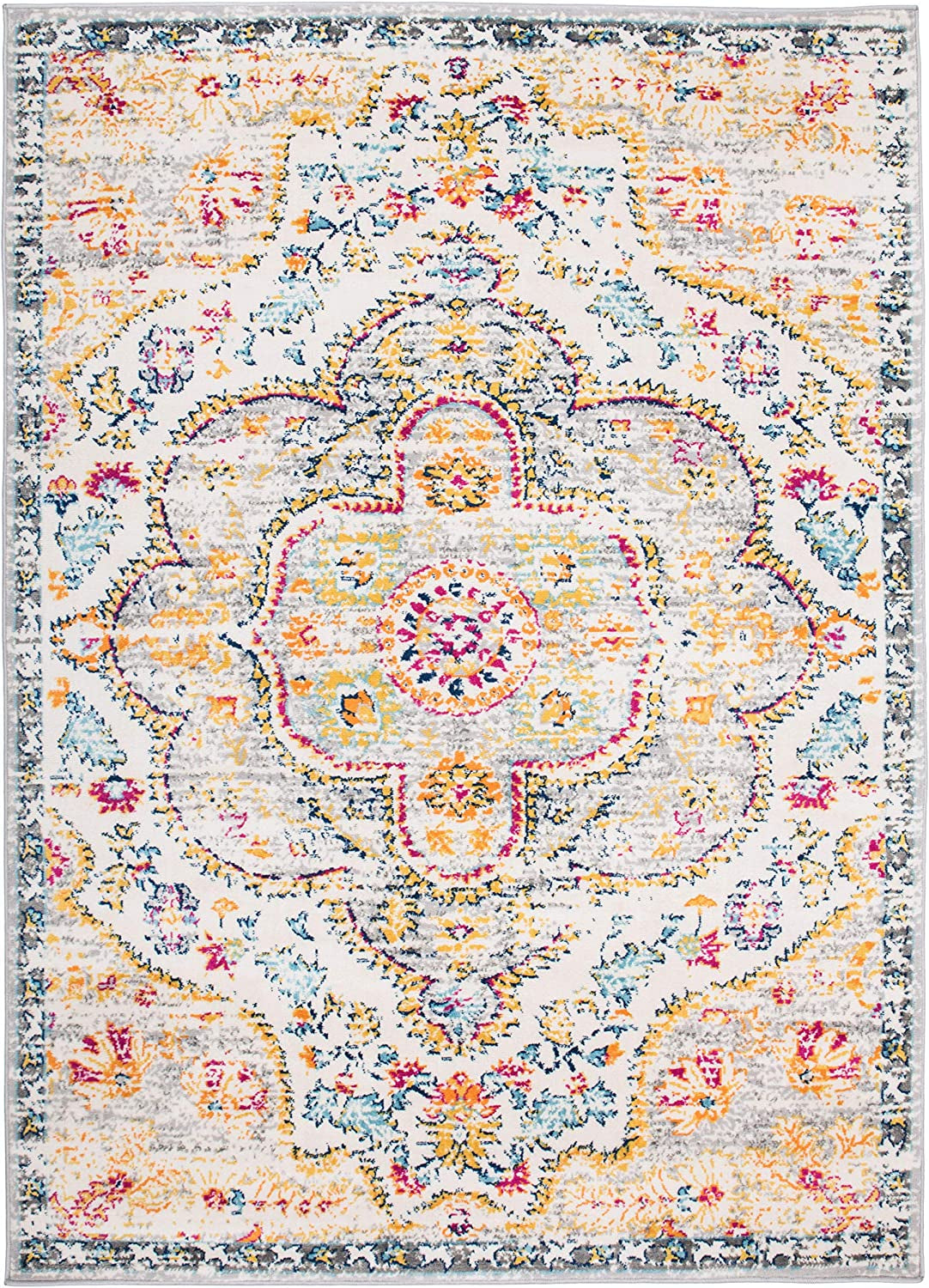 Vintage Distressed Bohemian Area Rug 3'3" X 5' Gray