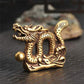 1.5Inch Fengshui Good Luck Chinese Antiques Collectible Pure Bronze Brass God Folk Exorcise Evil Chinese Zodiac Dragon Amulet Pendant Figurine Wealth Lucky Figurine Gift & Home Decor