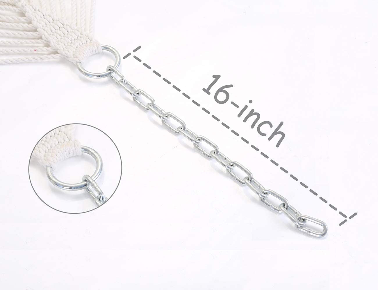 14 FT Quick Dry Hammock with Double Size Solid Wood Spreader Bar Outdoor Patio Yard Poolside Beach Hammock with Chains, Waterproof and UV Resistance, 2 Person 450 Pound Capacity