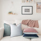 Decorative Throw Pillow Covers Cushion Cases, Set of 4 Soft Velvet Modern Double-Sided Designs, Mix and Match for Home Decor, Pillow Inserts Not Included (18X18 Inch, Pink/Blue)
