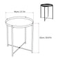 Small Metal round End Side Accent Coffee Table Nightstand Living Room Bedroom