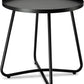 Outdoor Side Tables, Anti-Rust Metal Outdoor End Table, Small Patio Table round End Table Outdoor Table for Garden Balcony Yard Porch Patio Lawn Black