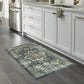 Ava Traditional Tapestry Kitchen Rugs Non Skid Accent Area Carpet [Made in USA], Persian Blue, 2'6" X 3'10"