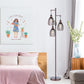 Industrial Floor Lamps for Living Room, Brown Tree Lamp with 6W LED Bulbs for Living Room Office Bederoom