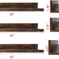 Giftgarden 24 Inch Floating Shelves Wall Mounted Set of 3, Rustic Large Wall Shelves Picture Ledge Shelf for Bedroom Living Room Bathroom Kitchen, 3 Different Sizes