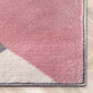 Good Vibes Nora Blush Pink Modern Geometric Stripes and Boxes 5'3" X 7'3" 3D Texture Area Rug, 5 Ft 3 in X 7 Ft 3