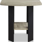 Simple Design End Table, 2-Pack, French Oak Grey/Black