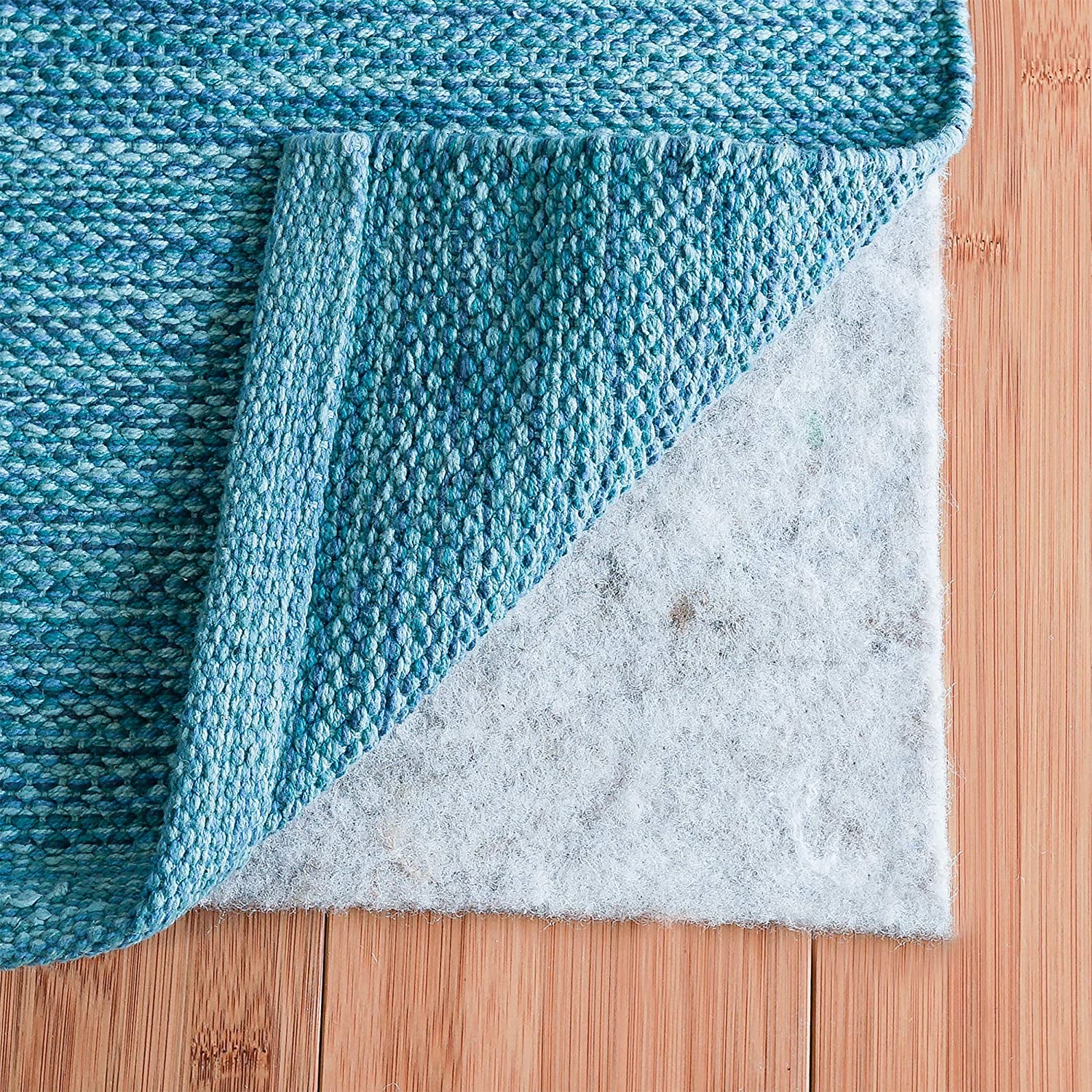 , Basics, 8'X10', 1/4" Thick, 100% Felt, Protective Cushion Rug Pad, Available in 4 Thicknesses, Optional Rubber Backing, Safe for All Floors and Finishes