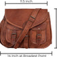 KPL 14 Inch Leather Crossbody Bags Purse Women Shoulder Bag Satchel Ladies Tote Travel Purse Full Grain Leather (Tan Brown)