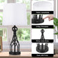 Set of 2 Touch Control Table Lamp with 2 USB Ports, 3-Way Dimmable Modern Nightstand Lamp Sets, Bedroom Lamp Set of 2 with Fabric Shade, Bedside Touch Desk Lamp for Bedroom Living Room(Bulbs Included)