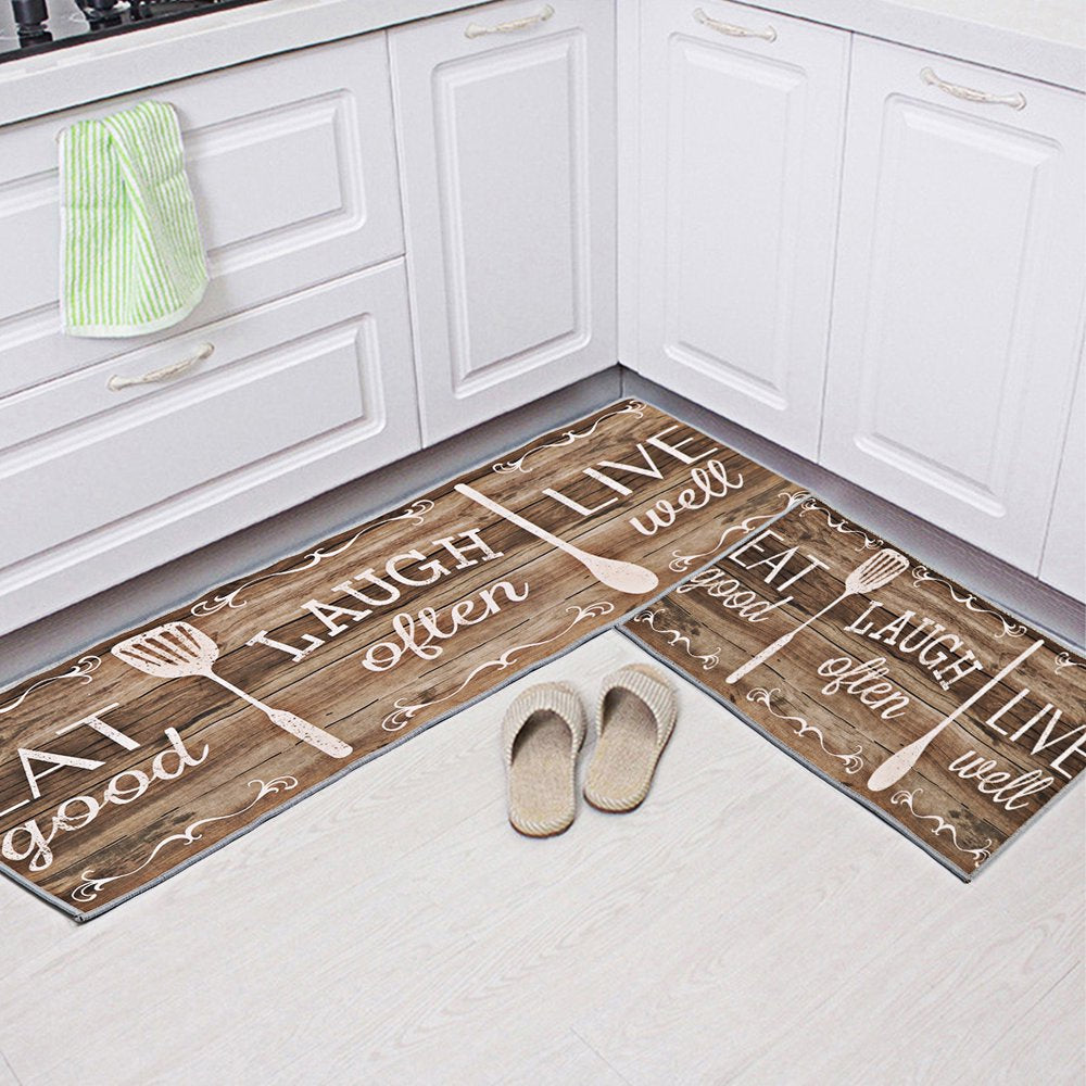 Anti Fatigue Kitchen Mat Waterproof Non-Slip Kitchen Rug Floor Mat Farmhouse Chef Mat Comfort Heavy Duty Standing Mat
