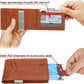 Slim Minimalist Front Pocket Wallet with Money Clip for Men, Genuine Leather RFID Blocking