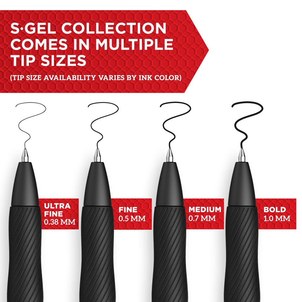 Sharpie S-Gel Retractable Gel Pen, Medium Point, Blue Ink, 4 Pack (2096172) (Other)