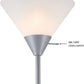 67150 72" Floor Lamp, Silver, White Plastic Shade, On/Off Rotary Switch on Shade, Floor Lamp for Living Room, Floor Lamp for Bedroom, Home Improvement, Home Office Accessories