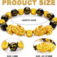 2 Pieces 12 Mm Feng Shui Bead Bracelet Chinese Bracelet with Hand Carved Black Amulet Bead Bracelet for Attracting Wealth and Good Luck