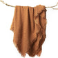 Boho Throw Blanket for Couch-Soft Throw Blanket for Christmas,Cozy Farmhouse Waffle Throw,Small Lightweight Blankets & Throws for Bed,Chair,Sofa,Living Room,Home Decor(Orange Rust, 50*60'')