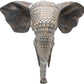 OTARTU African Elephant Wall Bust Sculpture 11" Tall Carved Noble Elephant Head Hanging Wall Decor Art Wooden Color (Elephant)