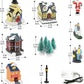 Christmas Village Sets - LED Lighted Christmas Village Houses with Figurines, Christmas Village Collection Indoor Room Decor - Collectible Buildings (12 PCS)