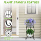 Potted Plant Stand 2 Tier Metal Flower Pot Stand Anti-Rust Heavy Duty Plant Holder Shelf for Home Indoor Outdoor