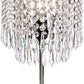 Chrome Crystal Table Lamp,Modern Crystal Touch Desk Lamp for Bedroom,Silver Desk Lamp with Crystal Shade for Bedrooms,Living Room,Bedside
