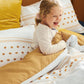 Bedsure Yellow Comforter Set King - Boho Mustard Bedding King , Reversible White Striped Tufted Farmhouse Comforter Sets (102X90 Inches, 3 Pieces)