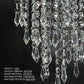3 Lights Mini Crystal Flushmount Chandelier Fixture, Crystal Ceiling Lamp, H10.4" X W9.8", Elegant Modern Flush Mount Ceiling Light for Bedroom, Hallway, Bar, Living Room, Dining Room, Chrome(G9 Base)